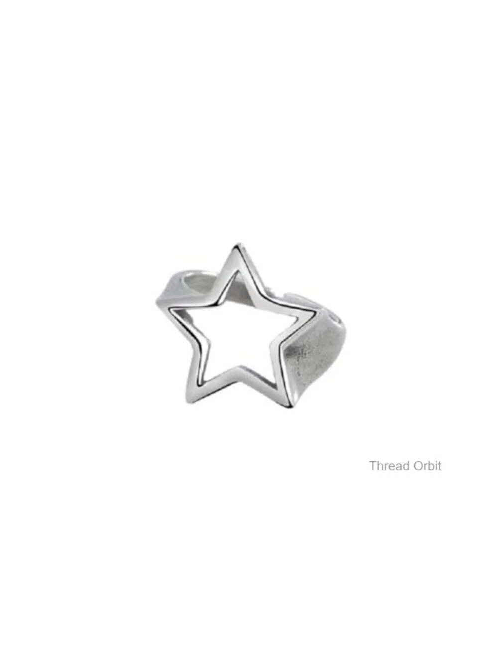 Y2K Hollow Star Band Statement Ring Punk Aesthetic Stainless Steel Chunky
